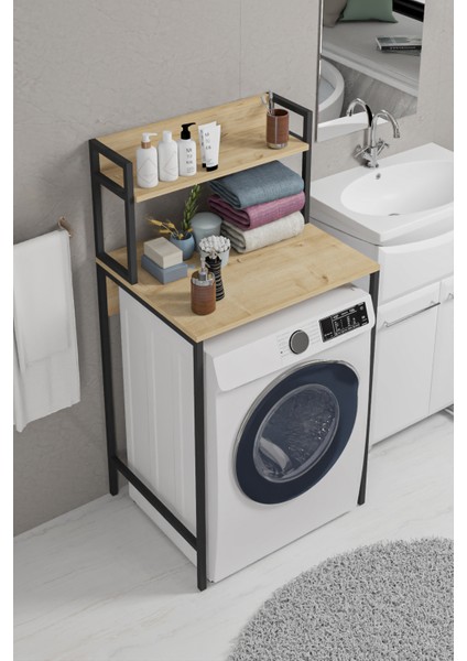 Ludlow Çamaşır Makinesi Üstü Düzenleyici Banyo Rafı Banyo Organizer Raflı Çamaşır Makinası Düzenleyici LU03-SM modelleri