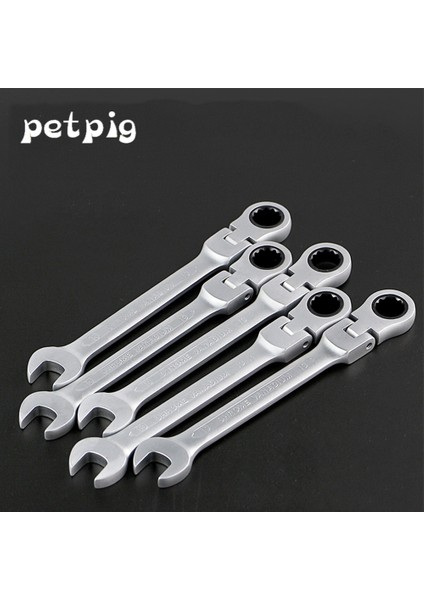 8mm Tarzı Esnek Başlı Ratchet Anahtar Seti Anahtarlar Kombinasyon Krom Kaplama Dişli Anahtar Aracı Seti Araba Tamir Ratchet (Yurt Dışından)