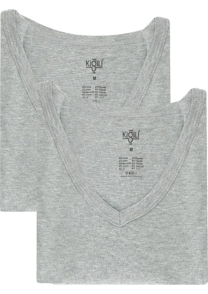 2'li V Yaka Pamuklu Atlet Seti