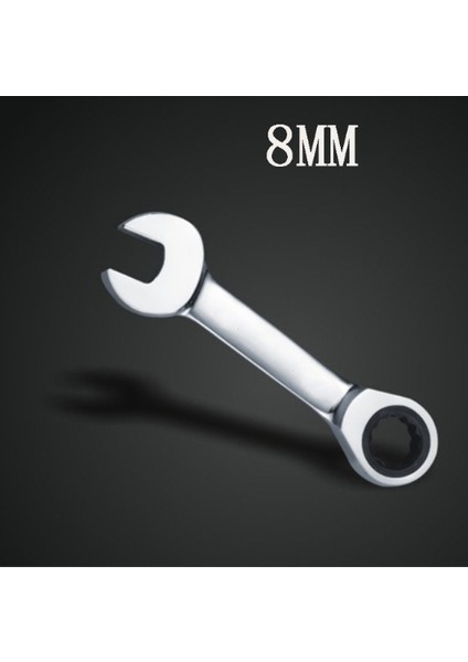 8mm Tarzı Ters Çevrilebilir Kombine Kısa Anahtar Kısa Kombine 72 Dişli Ratchet Soket Anahtar Somun Onarım (Yurt Dışından)