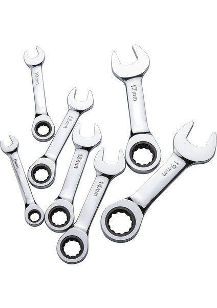 8mm Tarzı Ters Çevrilebilir Kombine Kısa Anahtar Kısa Kombine 72 Dişli Ratchet Soket Anahtar Somun Onarım (Yurt Dışından) fırsatları