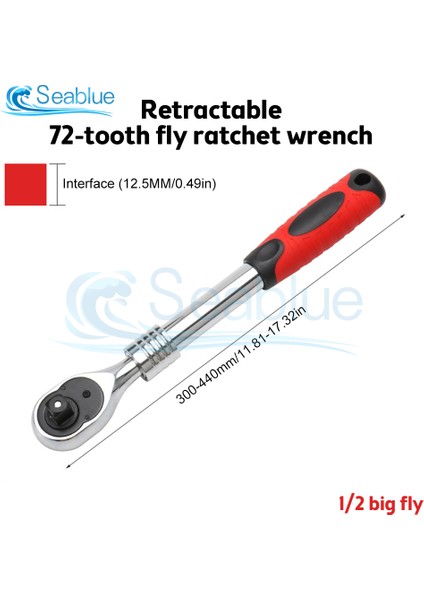 NO.45293 Stili 72 Dişli Karbon Çelik Geri Çekilebilir Ratchet Anahtar Otomatik Hızlı Çıkarma Ispanyol Anahtar Çok Fonksiyonlu El Tamir Aracı (Yurt Dışından)