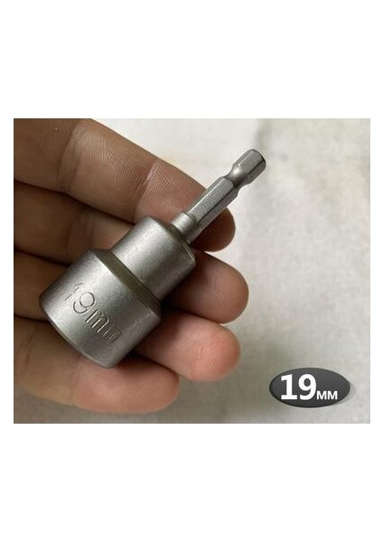 19MM Tarzı 65MM Uzunluk Elektrik Gücü Manyetik Tornavida Somun Sürücü Seti Hex Shank Metrik Anahtar Soket Bit Crv (Yurt Dışından)