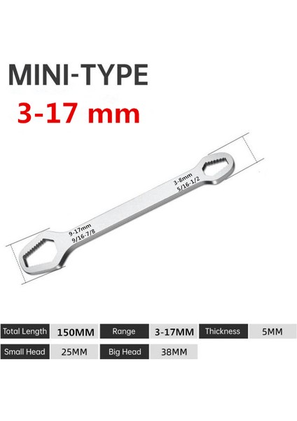 Siyah 8-22MM Tarzı Evrensel Torx Anahtar Kalınlığı Kendini Sıkıştıran Ayarlanabilir Anahtar Tahtası Çift Başlı Torx Anahtarı El Aletleri (Yurt Dışından)
