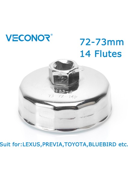 Lexus Prevıa Crown Için Evrensel 14 Yivli Kare Dr.çelik Yağ Filtre Anahtarı Kapağı Kovan Aracı Çıkarıcı (Yurt Dışından)