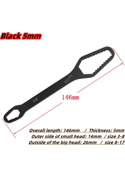 Mavi Stil Yeni Evrensel Torx Anahtarı Tahta Ayarlanabilir Çift Başlı Torx Anahtarı Mekanik Atölye Çok Fonksiyonlu El (Yurt Dışından)