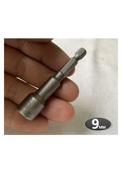 9mm Tarzı 65MM Uzunluk Elektrik Gücü Manyetik Tornavida Somun Sürücü Seti Hex Shank Metrik Anahtar Soket Bit Crv (Yurt Dışından)