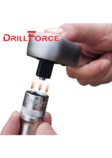 1-4 Düz 45T Stili Drillforce Tork Ratchet Anahtar Dişli Cr-V Çelik Otomatik Hızlı Çıkarma Profesyonel Uçlar El Aletleri (Yurt Dışından) fırsatları