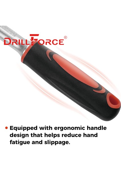 1-4 Düz 45T Stili Drillforce Tork Ratchet Anahtar Dişli Cr-V Çelik Otomatik Hızlı Çıkarma Profesyonel Uçlar El Aletleri (Yurt Dışından) indirimleri