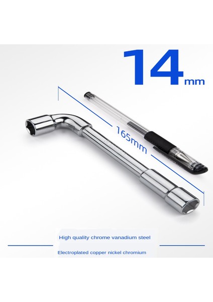 14MM Tarzı 1 Adet L Soket Anahtar Sarılı Altıgen Tork Anahtarı Seti Araba Tamir Aracı Anahtar Seti Anahtar El Aleti Seti Araba (Yurt Dışından)