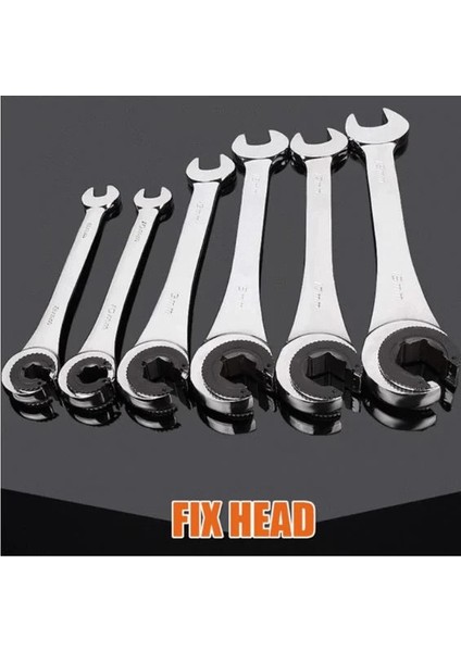 Sabit Kafa Stili 10 mm 1 Adet Boru Ratchet Anahtarı Çift Uçlu Yağ Anahtarları Boru Ratchet Kombine Anahtarlar Dişli Halka Anahtarı El Aletleri (Yurt Dışından) modelleri