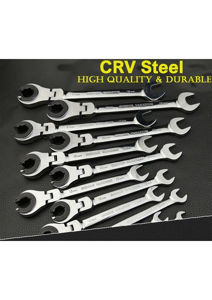 Sabit Kafa Stili 10 mm 1 Adet Boru Ratchet Anahtarı Çift Uçlu Yağ Anahtarları Boru Ratchet Kombine Anahtarlar Dişli Halka Anahtarı El Aletleri (Yurt Dışından) indirimleri