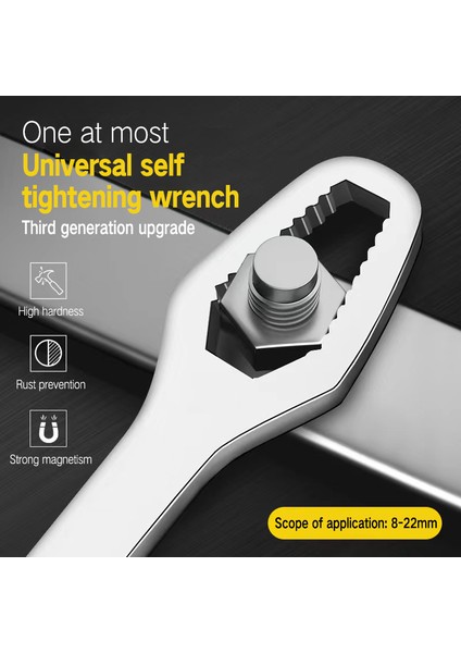 Küçük Siyah 8-22MM Stili Aleekit Çift Başlı Anahtar Çok Fonksiyonlu Tornavida Somun Anahtarı Tamir El Aletleri Ratchet Anahtarı Evrensel Anahtar (Yurt Dışından) modelleri