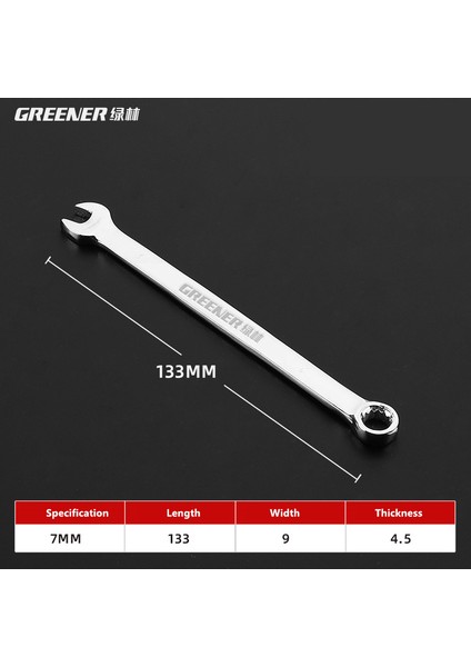 7mm Tarzı Araç Tamiri Için Uzun Yeşil Anahtarlar Seti El Aletleri Anahtarlar El Aletleri Bir Set (Yurt Dışından)