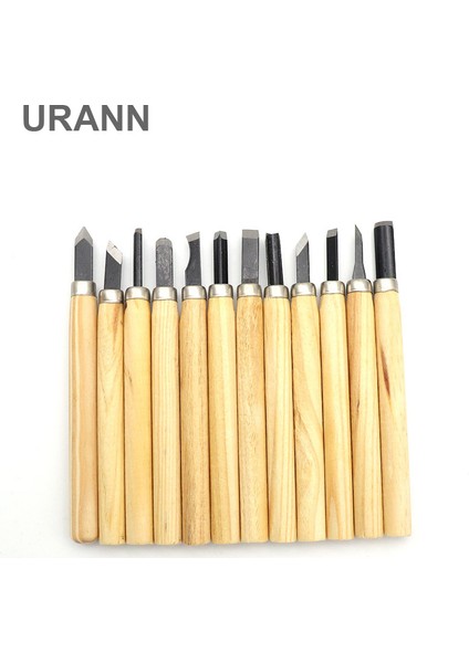 Manganez Çelik Çam Ahşap Saplı Oyma Bıçağı El Yapımı Mühür Freze Aracı Öğrenci Sanat Kauçuk Mühür Oyma Aracı (Yurt Dışından)