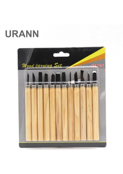 Manganez Çelik Çam Ahşap Saplı Oyma Bıçağı El Yapımı Mühür Freze Aracı Öğrenci Sanat Kauçuk Mühür Oyma Aracı (Yurt Dışından)