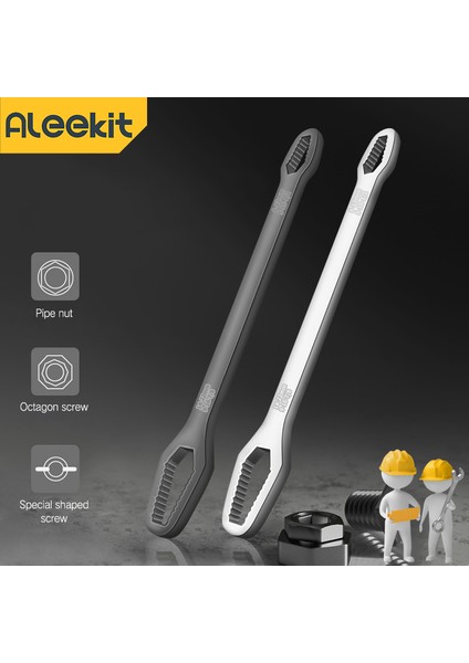 Küçük Simli 8-22MM Stili Aleekit Çift Başlı Anahtar Çok Fonksiyonlu Tornavida Somun Anahtarı Tamir El Aletleri Ratchet Anahtarı Evrensel Anahtar (Yurt Dışından)