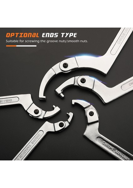 YUVARLAK19'DAN 51'e Tarzı Kındlov Evrensel Anahtar Ayarlanabilir Kanca Açık Uç Anahtar Takımı Somun Civata Onarım Motosiklet Bisiklet El Aletleri (Yurt Dışından) fiyatları