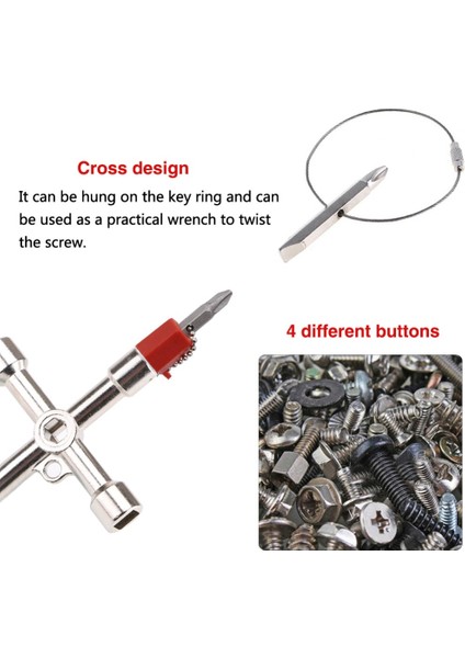 4 In 1 Çapraz Anahtar Anahtarcı Aksesuarları Evrensel Kare Üçgen Tren Elektrikli Dolap Asansör Kabin Anahtarı (Yurt Dışından) modelleri