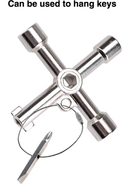 4 In 1 Çapraz Anahtar Anahtarcı Aksesuarları Evrensel Kare Üçgen Tren Elektrikli Dolap Asansör Kabin Anahtarı (Yurt Dışından) fırsatları