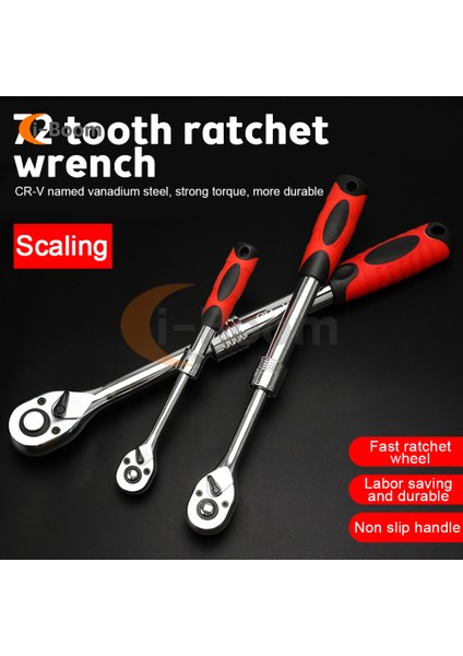 NO.45295 Stili Diş Uzatmalı Teleskopik Ratchet Soket Anahtarı Aracı Plaka Ratchet Kolu Anahtar (Yurt Dışından) fırsatları