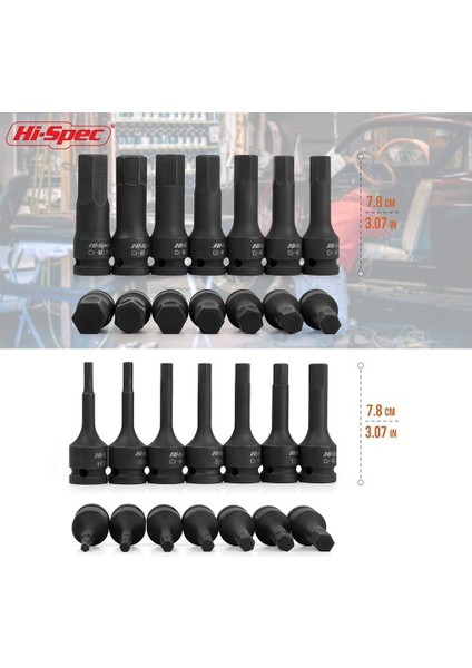 H16 Tarzı Hi-Spe Darbe Vidalı Uçlu Tork Bit Soketi Ağır Hizmet Elektrikli Anahtar Matkap Adaptörü H5'ten H19'A Cr-Mo El Aleti Otomobil Tamiri Için (Yurt Dışından)