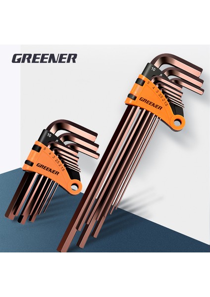 Uzatılmış Kutu Stili Yeşil L Tipi Tornavida Iç Hex Anahtar Seti Allen Anahtarı Sekizgen Düz Top Torx Kafa Anahtarı Seti El Aletleri (Yurt Dışından) fırsatları