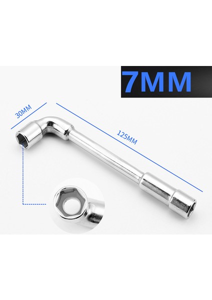 7mm Tarzı Mekanik Ekipman Bakımı Için Çift Başlı Kasa Boru Soket Anahtarı L Tipi Soket Anahtarı 7 Şekilli Altıgen Anahtar El Aletleri (Yurt Dışından)