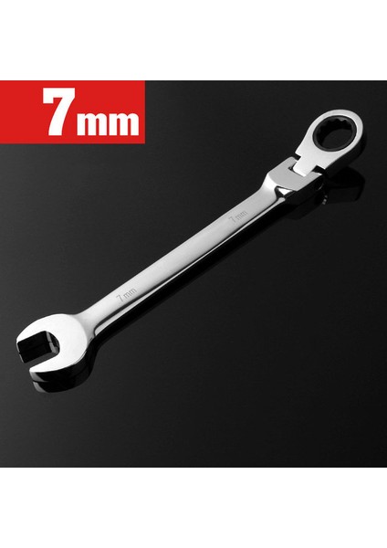 7mm Tarzı Esnek Başlıklı Kombine Ratchet Anahtar Takımı - Çift (Yurt Dışından)