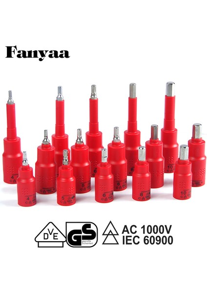 8MM(0903H8) Stili Fanyaa Vde Somun, Dr.bireysel Izoleli Altıgen Uç Bitli Soket Anahtar Takımı Altıgen 6pt.metrik Adaptör Anahtar (Yurt Dışından) fiyatları