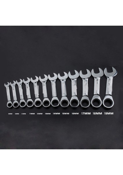8mm Tarzı Ters Çevrilebilir Kombine Kısa Anahtar Kısa Kombine 72 Dişli Ratchet Soket Anahtar Somun Onarım (Yurt Dışından) indirimleri