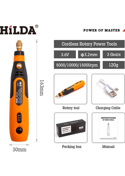 Set 1 Stili Hılda Elektrikli Mini Değirmen Oyma Kalem Kablosuz Değirmen ile Pil Mikro Döner Matkap Metal Oyma Için (Yurt Dışından)