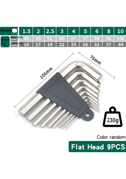 Torx Kafası 9pcs Xl Tarzı L Tipi Çift Uçlu Tornavida Iç Hex Anahtar Seti Allen Anahtar Hexagon Düz Topuz Torx Yıldız Başlı Anahtar Seti El Aletleri (Yurt Dışından)