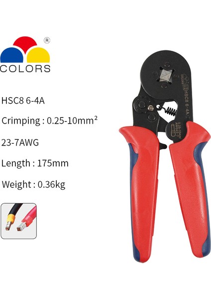 Hsc8 6-6 Tarzı D Hsc8 Presleme Pense Hsc Tüp Tip Iğne Terminal Kutu Seti Mini Basınç Teli Halka Aletleri (Yurt Dışından)