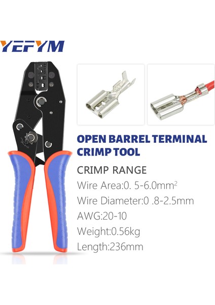 YFX-04BX Stili Ratchet Kıvırma Aracı Pense Hızlı Değişim Çenesi Isıyla Büz, Yalıtımsız, Açık Varil, Yalıtımlı, Yalıtımsız Klemensler (Yurt Dışından)