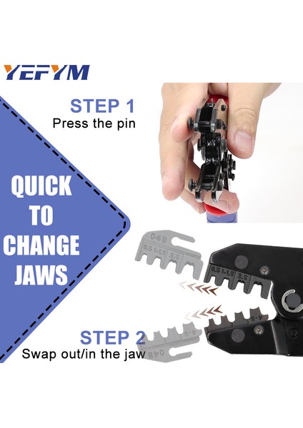 YFX-04BX Stili Ratchet Kıvırma Aracı Pense Hızlı Değişim Çenesi Isıyla Büz, Yalıtımsız, Açık Varil, Yalıtımlı, Yalıtımsız Klemensler (Yurt Dışından)
