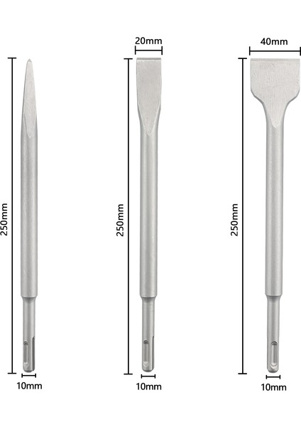 3 Adet Keski Sds Plus Shank Elektrikli Çekiç Matkap Ucu Nokta Oluk Düz Keski Inşaat Için Beton Tuğla Duvar Kaya (Yurt Dışından) fırsatları