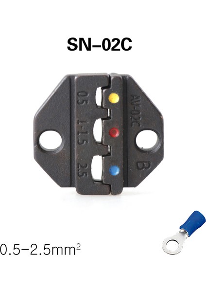 SN-02C Tarzı Sn Krimp Pense Çene Pense Kalıpları Fiş Tüp Izolasyonlu Izole Edilmemiş Koaksiyel Kablo Uçları 28B Terminal Değiştirilebilir Krimp Kalıbı 6mm (Yurt Dışından)