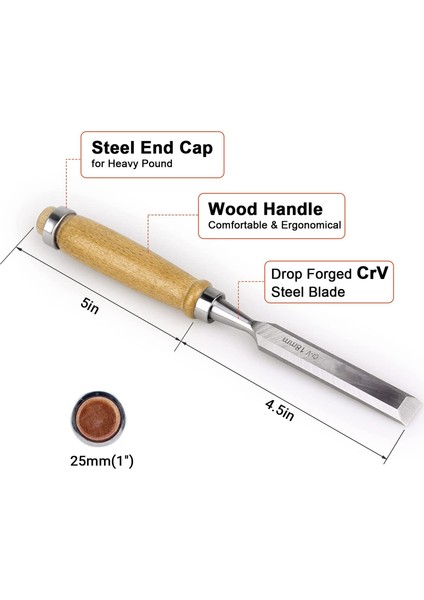 1PC-12MM 4 Parça Ahşap Oyma Kalem Seti Cr-V, Ahşap Işleme Için Kalem Seti, 6mm, 12MM, 18MM, 24MM1 (Yurt Dışından) fırsatları