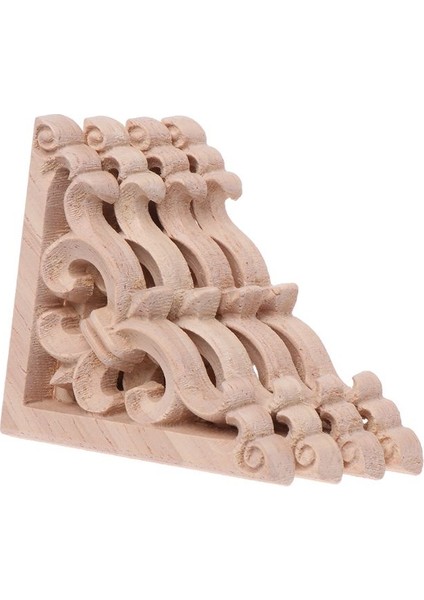 No.19 Boyutu Ev Aksesuarları Için Boyanmamış Ahşap Oymalı Köşe Süslemesi Aplike Dekorasyon 6X6CM (Yurt Dışından) fiyatları