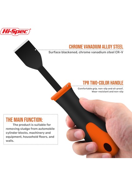 T1074567 Hi-Spear Motor Silindir Temizleme Bıçağı Kazıyıcı Krom Vanadyum Çelik Yağ Kaymaz Araç Tamir Temizlik Aracı - Elde Kullanım Için (Yurt Dışından) fırsatları