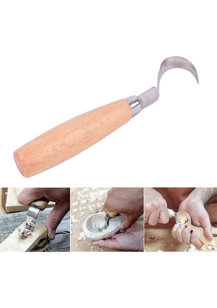 150MM Tarzı A Paslanmaz Çelik Ahşap Oyma Bıçağı Ahşap Işçiliği Heykel Dıy Ahşap Sap Kaşık Kancalı Bıçak Oyma Ahşap Kesim Sanat El Sanatları (Yurt Dışından) fiyatları