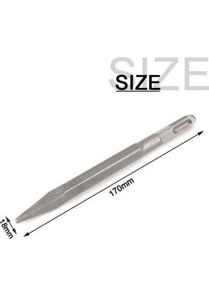 18X170MM Keskin Uçlu Set Noktası Oluk Oyma Düz Oyma Elektrikli Çekiç Matkap Ucu Tuğla Duvar Delme Beton Kırma - (Yurt Dışından)