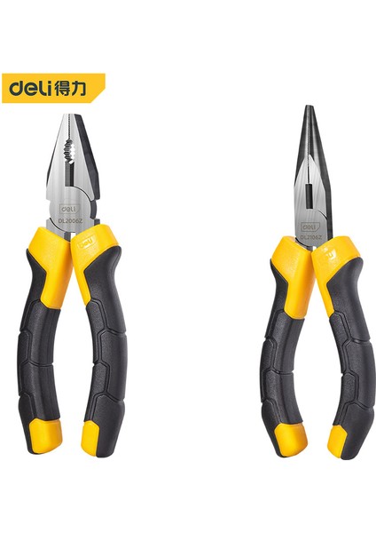Siyah Stil Deli 6'' Kombinasyon Elektrikçi Pense Seti Tel Kesici Diyagonal Uzun Burun Pense Çok Fonksiyonlu Onarım Aracı Kiti Ev El Aletleri (Yurt Dışından)