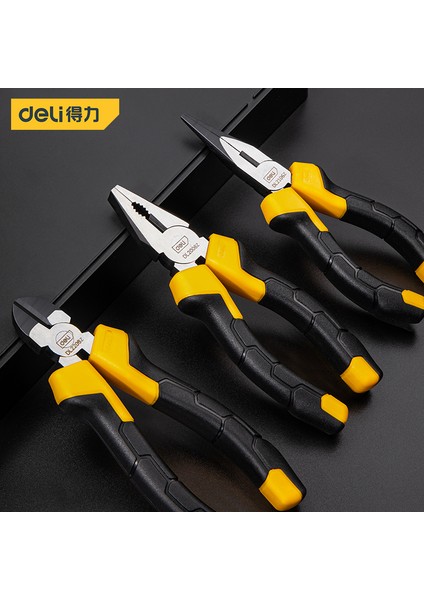 Siyah Stil Deli 6'' Kombinasyon Elektrikçi Pense Seti Tel Kesici Diyagonal Uzun Burun Pense Çok Fonksiyonlu Onarım Aracı Kiti Ev El Aletleri (Yurt Dışından) fırsatları