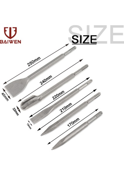 240X12MM Elektrikli Çekiç Matkap Uçları Sds Plus Nokta Yiv Oyma Düz Keski Döner Çekiç Uçları Duvar Beton Delme Aletleri (Yurt Dışından) fırsatları