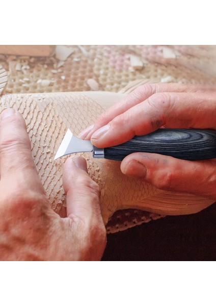 Çanta ile 4 Adet Bambu Saplı Ahşap Oyma Bıçağı Seti - El Oyma Aletleri (Yurt Dışından) modelleri