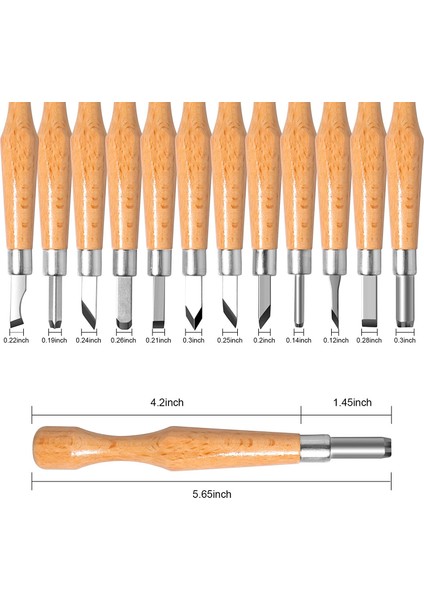 Kanvas Çanta ile 12 Adet Temel Detaylı Oymacılık Ahşap Işçileri Oyma Için Profesyonel Ahşap Oyma Oyma Bıçak El Alet Seti (Yurt Dışından)