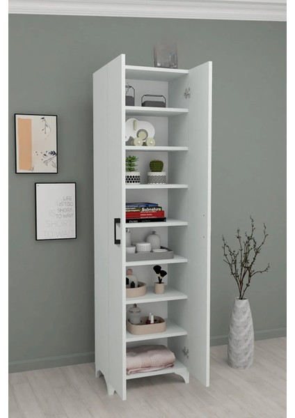 Çok amaçlı 8 Raflı Mdf Dolap