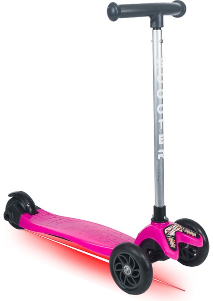 Colorwase LED Işıklı 4 Kademe(50-65 Cm) Ayarlanabilir 3 Tekerlekli Scooter